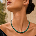 Emerald Crystal Necklace – Argento