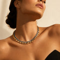Champagne Crystal Necklace – Argento