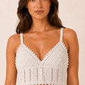 Ivory Handmade Crochet Crop Top