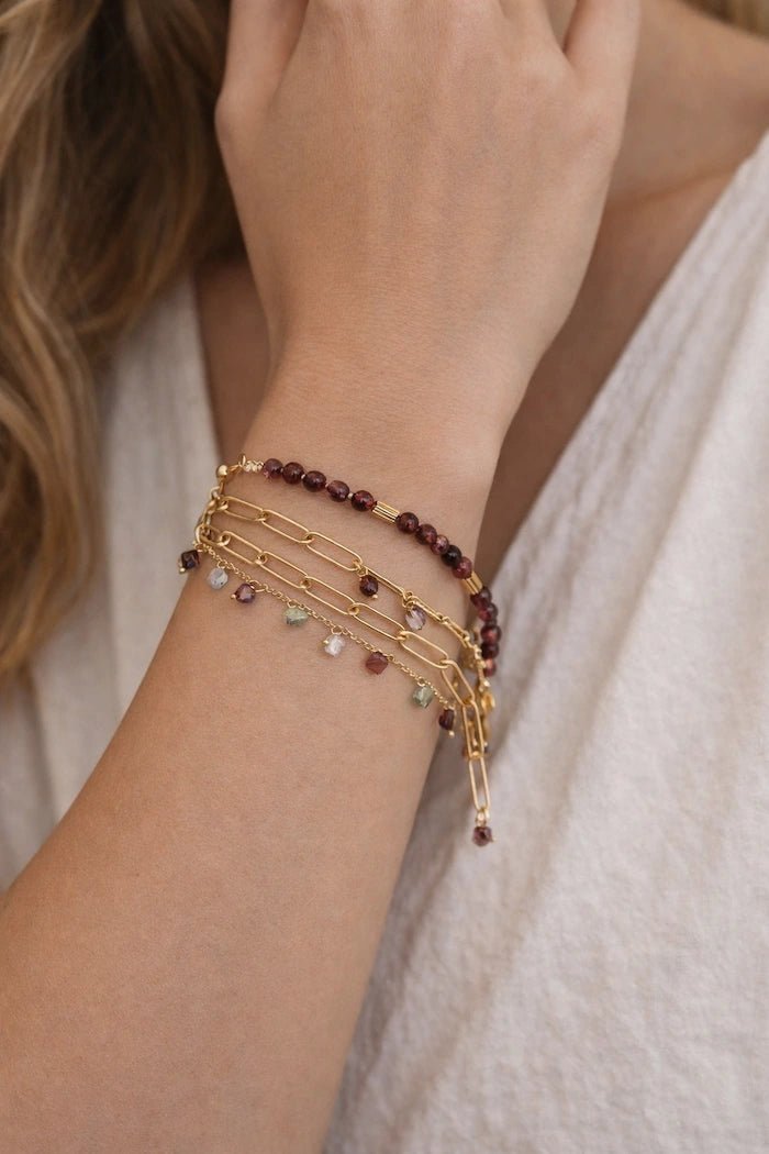 Agate Stone Statement Ring – 18K Gold Plated - ELLY