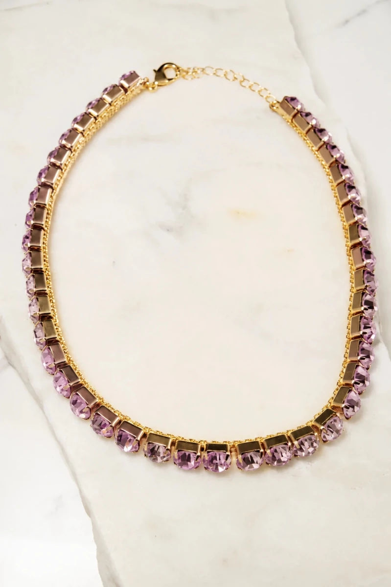 Amethyst Royale Tennis Necklace - ELLY