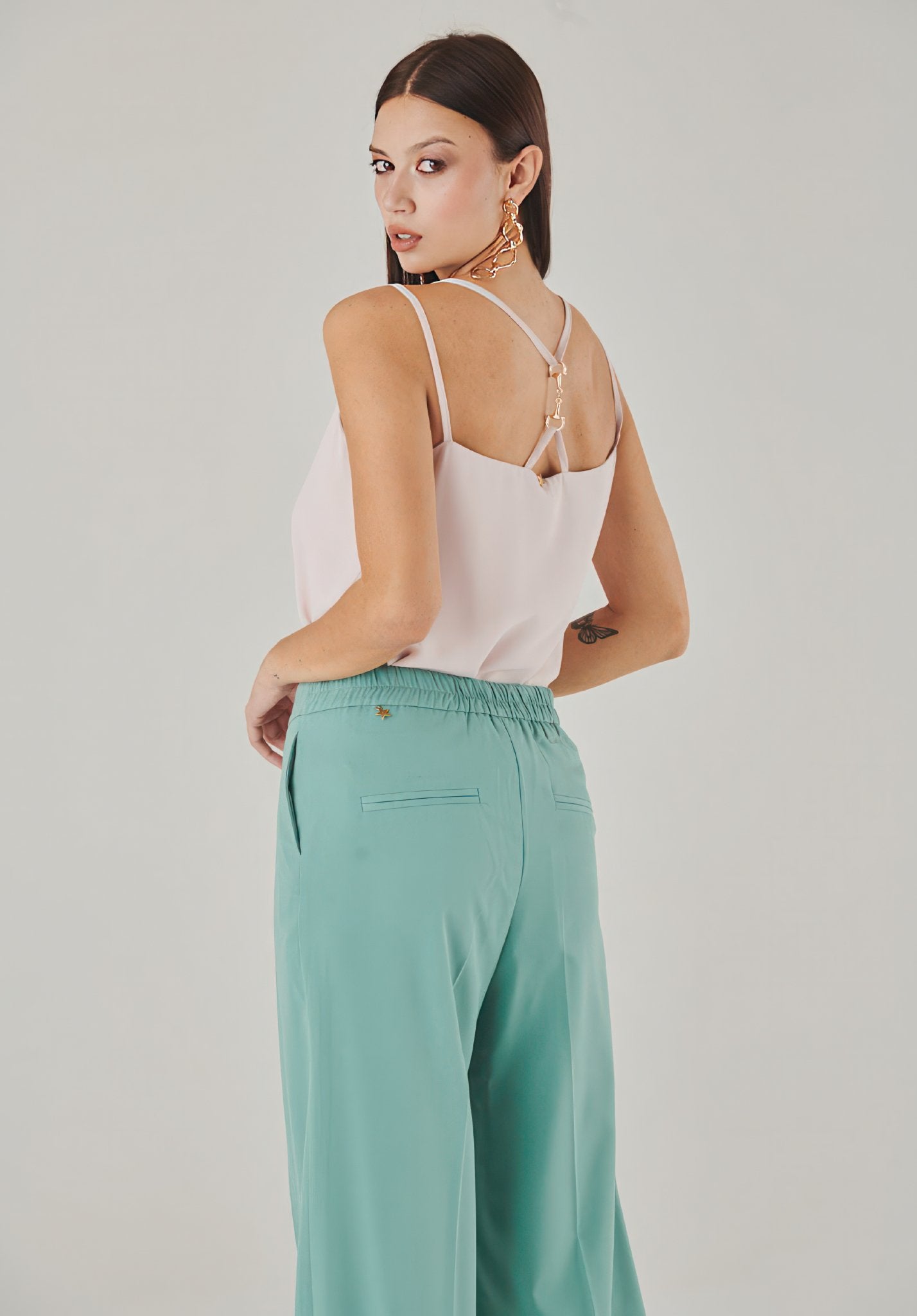 AquaMenta Italian Wide-Leg Pants - ELLY