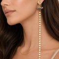 Asymmetrical Bee & Chain Drop Earrings - ELLY