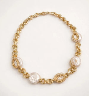Baroque Gold Statement Necklace - ELLY