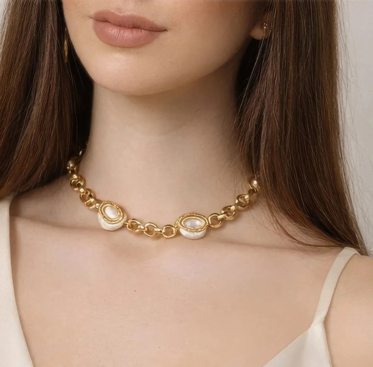 Baroque Gold Statement Necklace - ELLY