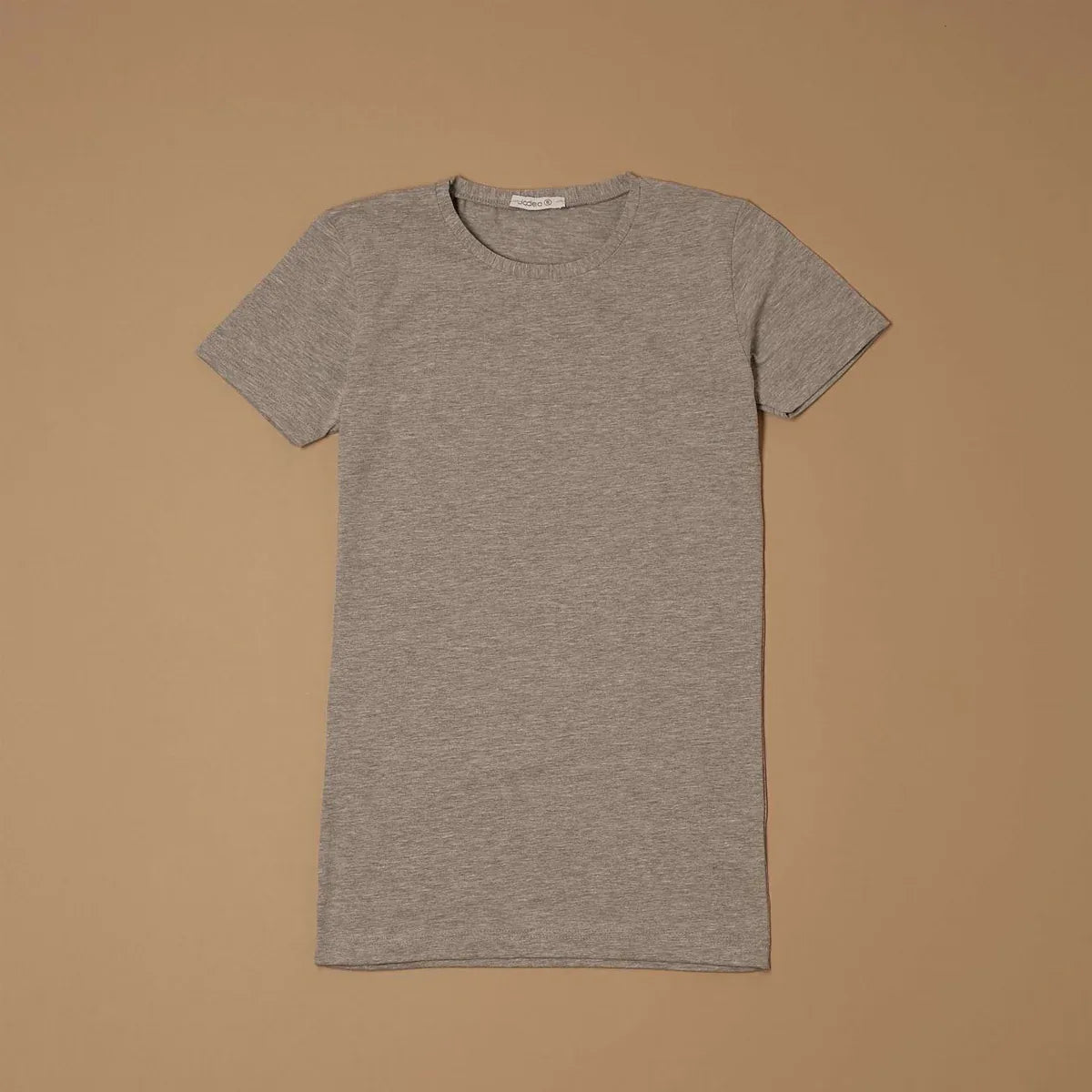 Basic Gray T-Shirt a Girocollo - ELLY