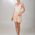 Beige Linen Shorts - ELLY