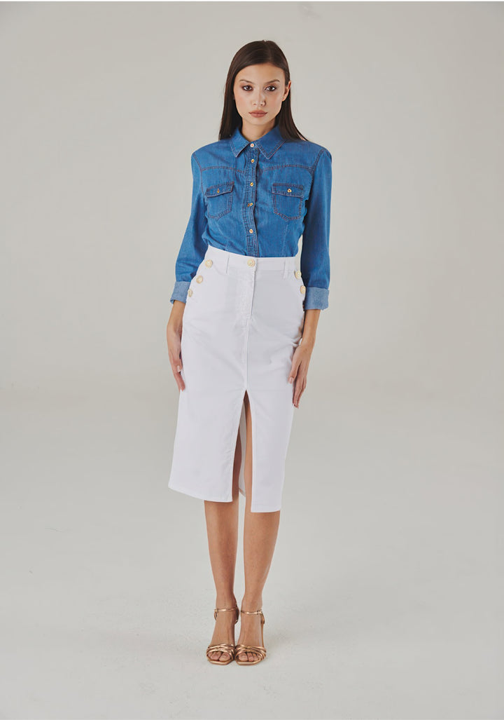BellaChic Italian Cotton Skirt - ELLY
