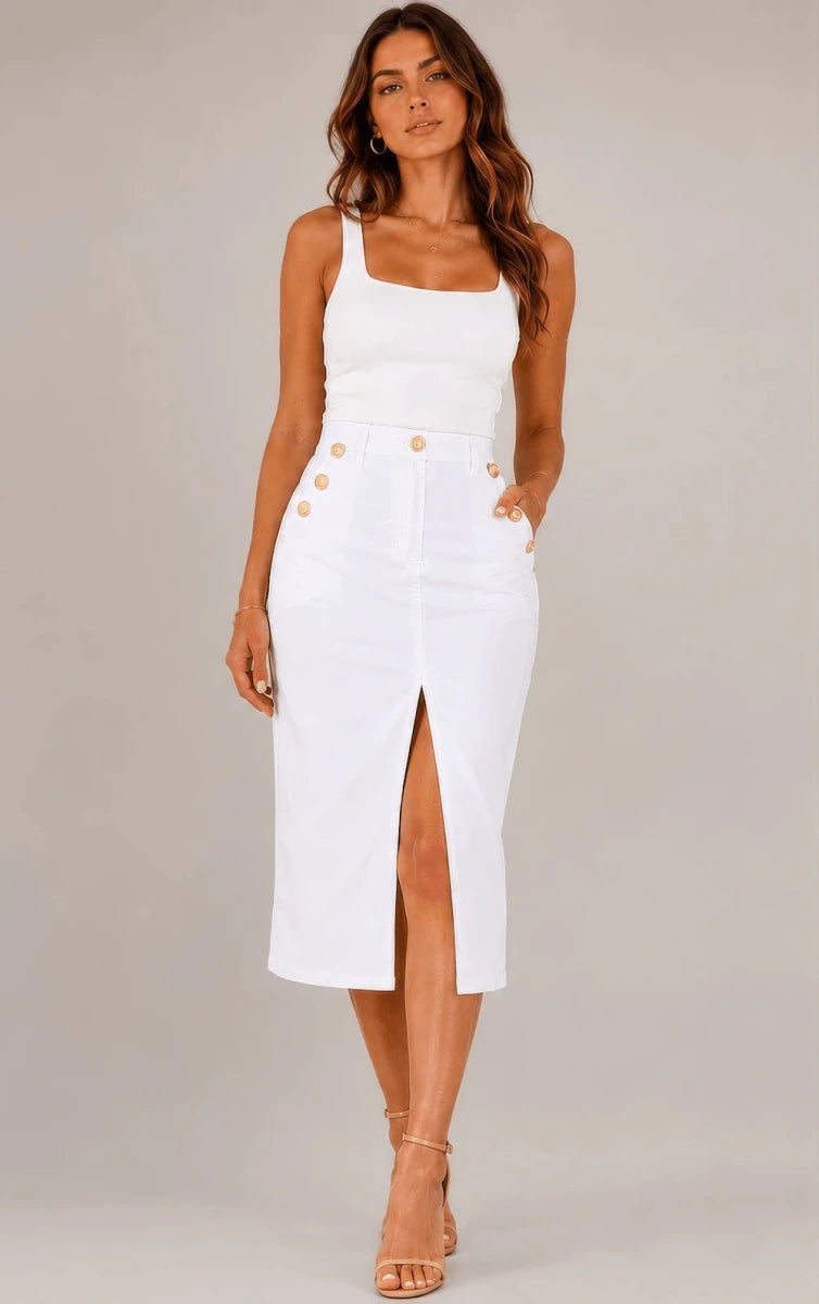 BellaChic Italian Cotton Skirt - ELLY