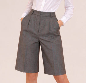 Bermuda Gessato Grigio - ELLY