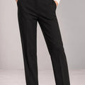 Bianca tailored trousers in Nero, product detail, Made in Italy