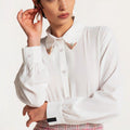 Bianco Embellished Collar Blouse - ELLY