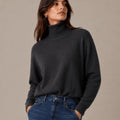 Black High Neck Sweater - ELLY
