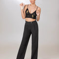 Black Linen Pants - ELLY