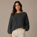 Black Oversized Knitted Sweater - ELLY