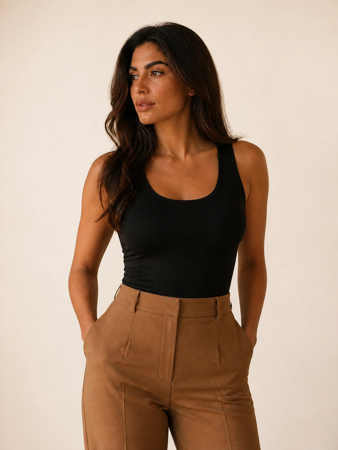 Canotta Cotton Tank Top – Nero