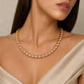 Blush Champagne Royale Tennis Necklace - ELLY