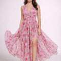 Bohemian Blossom Flowy Floral Maxi Dress - ELLY