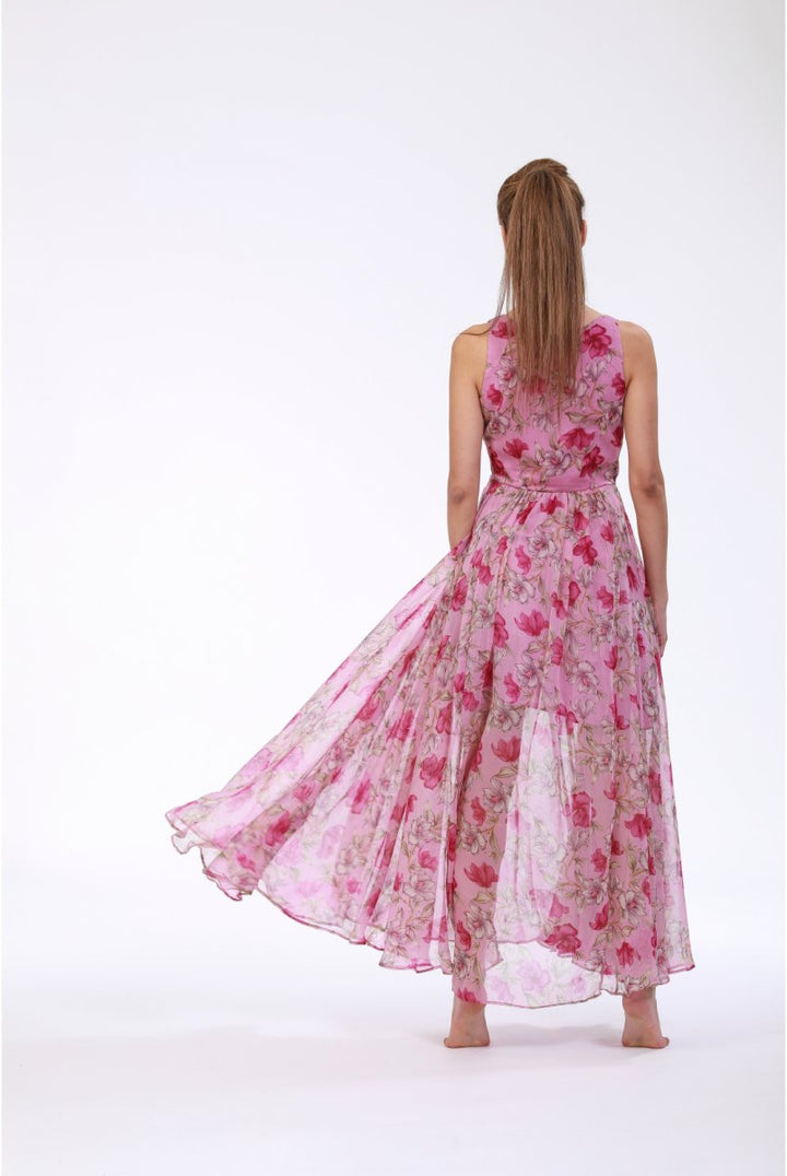 Bohemian Blossom Flowy Floral Maxi Dress - ELLY