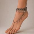 Bohemian Chain Anklet with Toe Ring - ELLY