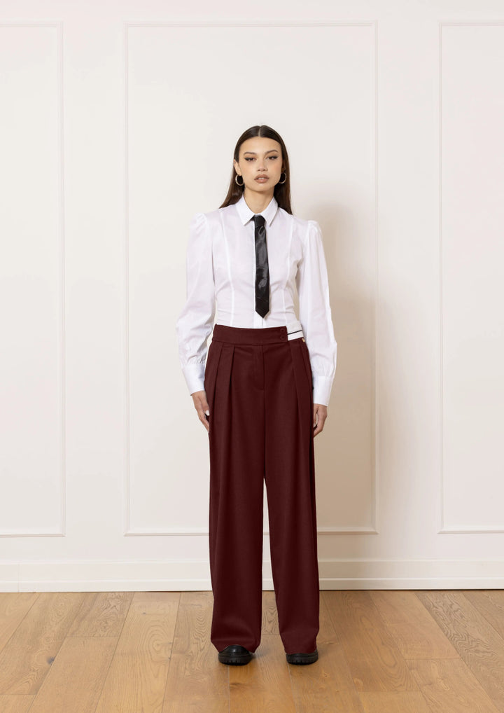 Bordeaux Luxury Pants - ELLY