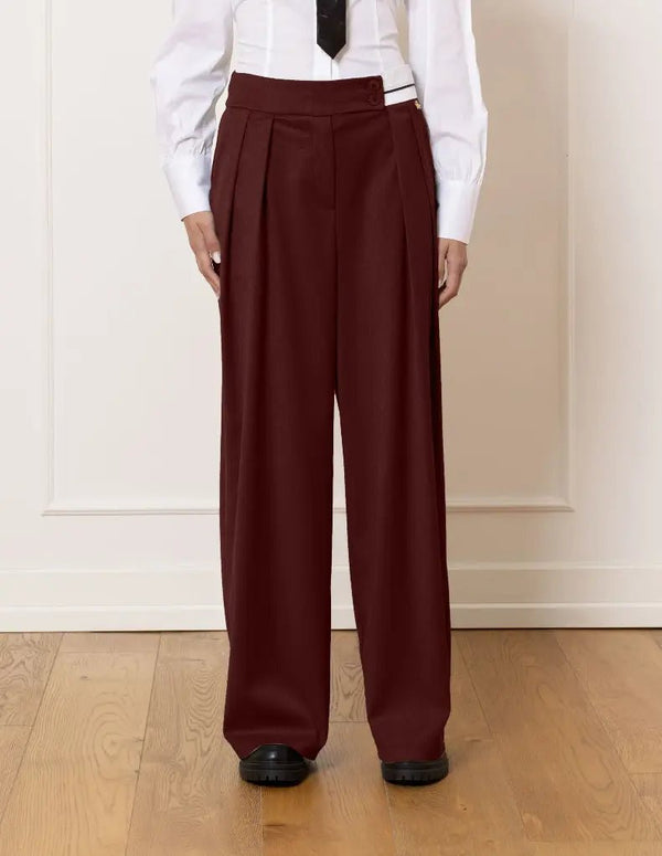 Bordeaux Luxury Pants - ELLY