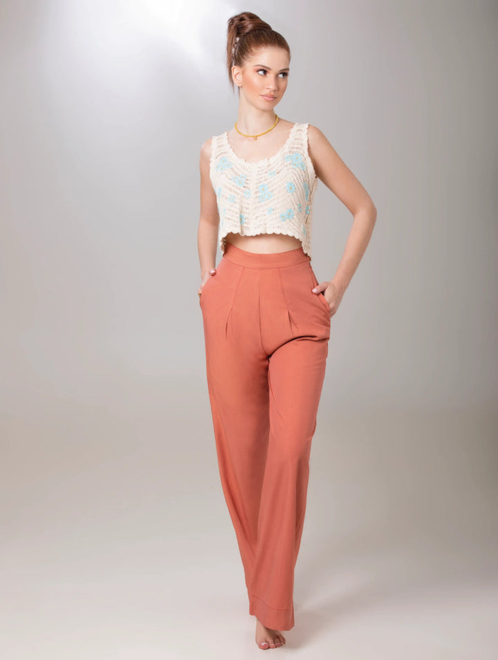 Burnt Orange Pants - ELLY