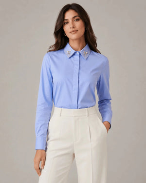 Camicia in Celeste - ELLY