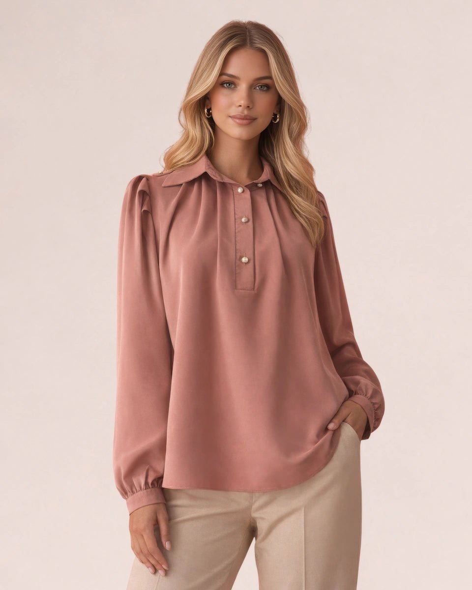Camicia Plissé Rosa - ELLY