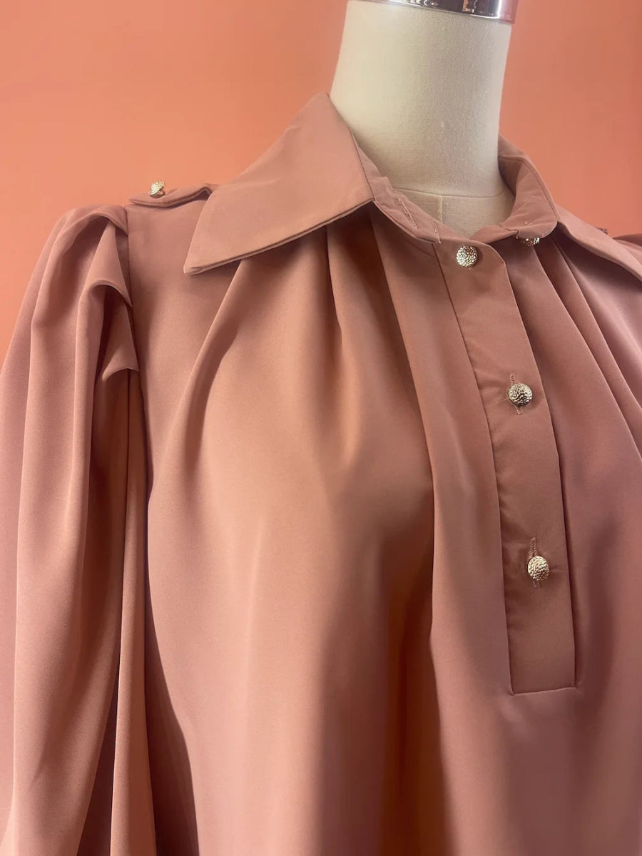 Camicia Plissé Rosa - ELLY