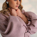 Cappotto Rosa Melange - ELLY