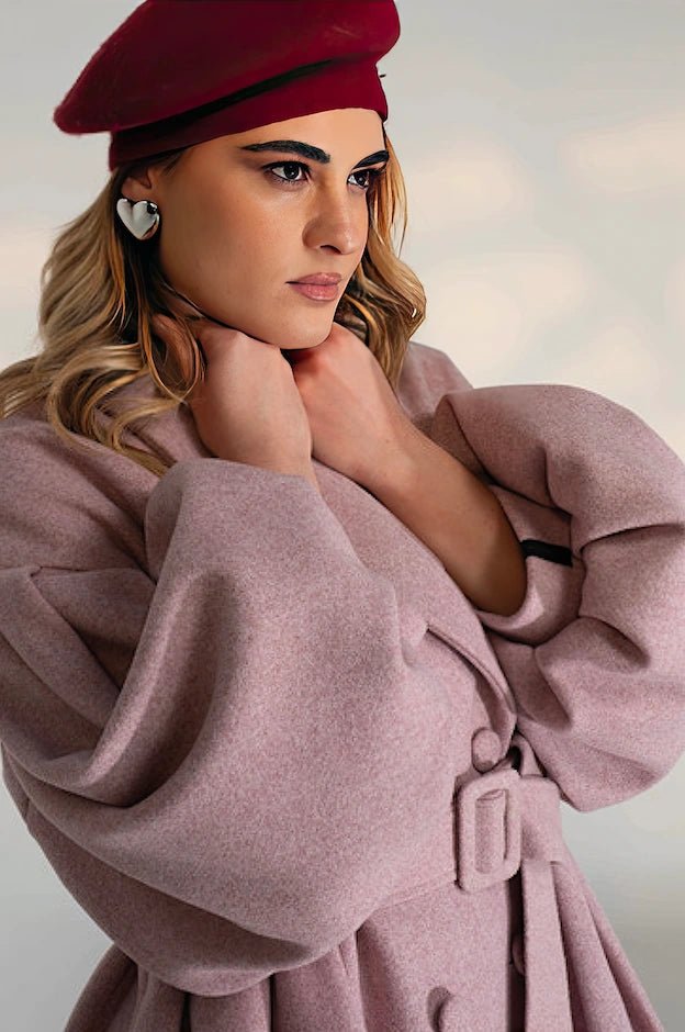 Cappotto Rosa Melange - ELLY