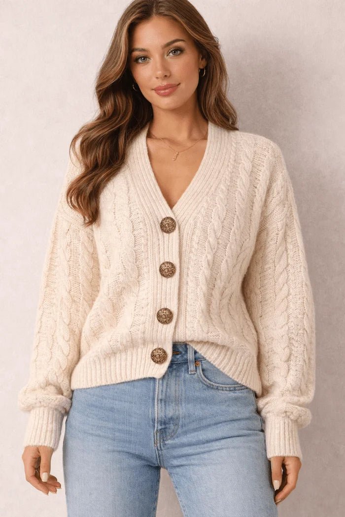 Cardigan Treccia Beige - ELLY