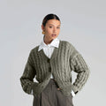 Cardigan Treccia Salvia - ELLY