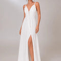 Coconut White High-Slit Maxi Dress - ELLY