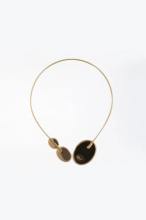 Collana Rigida con Pietre Ovali Verdi - ELLY