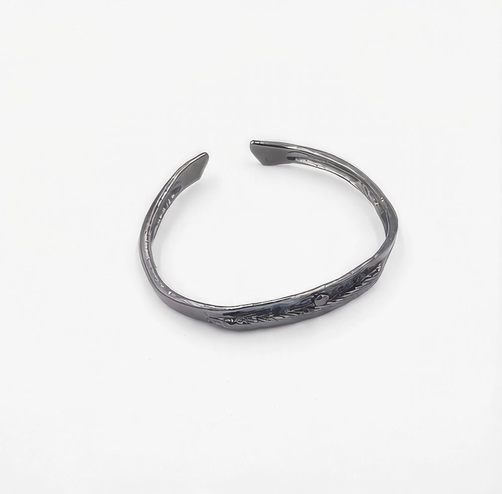 Copper bracelet coated in black rhodium - ELLY