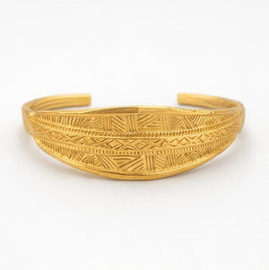 Copper bracelet coated in gold rhodium - ELLY