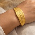 Copper bracelet coated in gold rhodium - ELLY