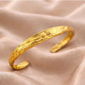 Copper bracelet coated in gold rhodium - ELLY