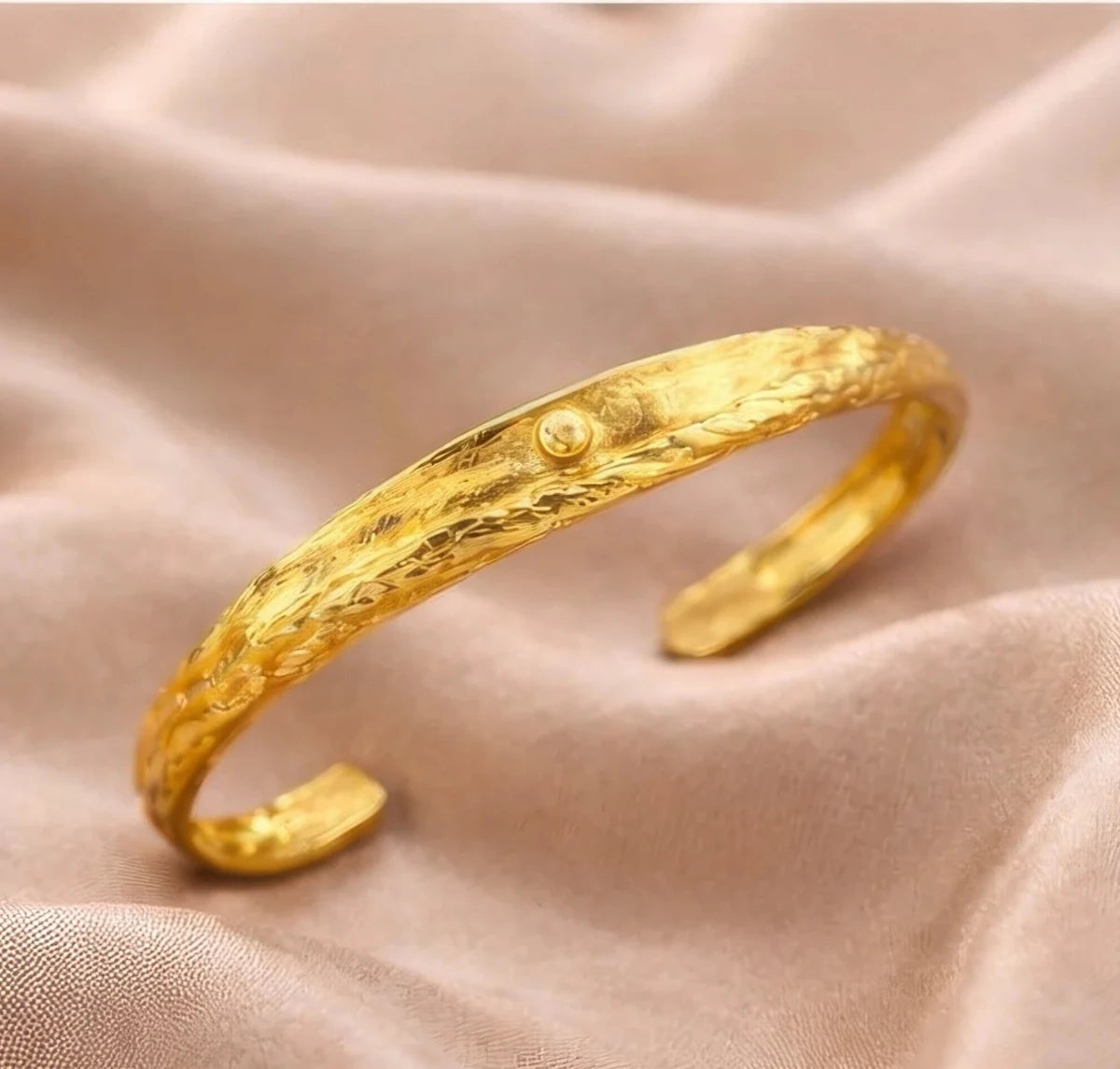 Copper bracelet coated in gold rhodium - ELLY