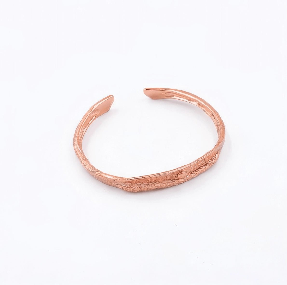 Copper bracelet coated in rose gold rhodium - ELLY