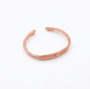 Copper bracelet coated in rose gold rhodium - ELLY