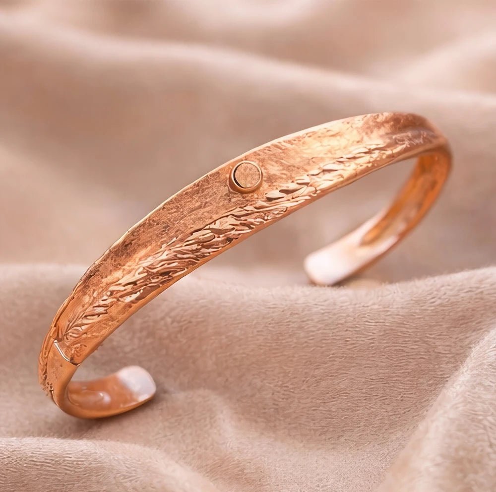 Copper bracelet coated in rose gold rhodium - ELLY