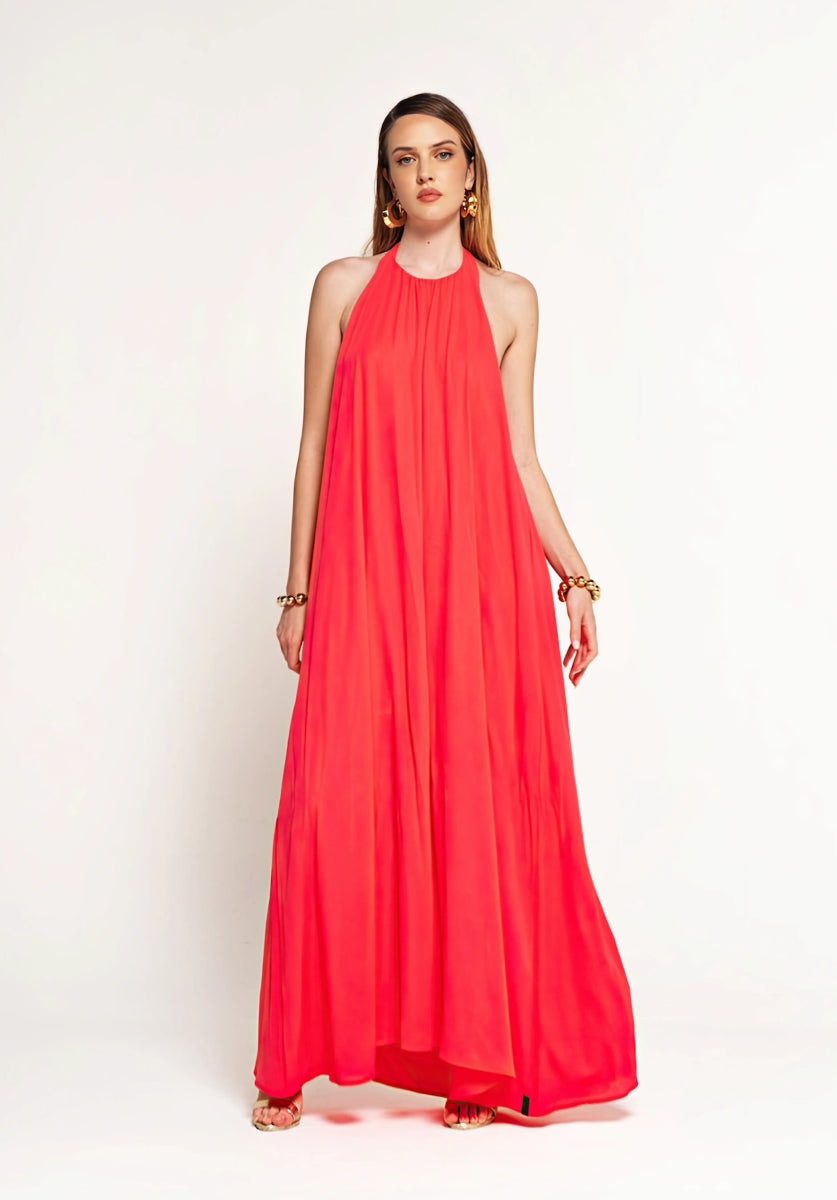 Corallo Halter - Neck Maxi Dress - ELLY