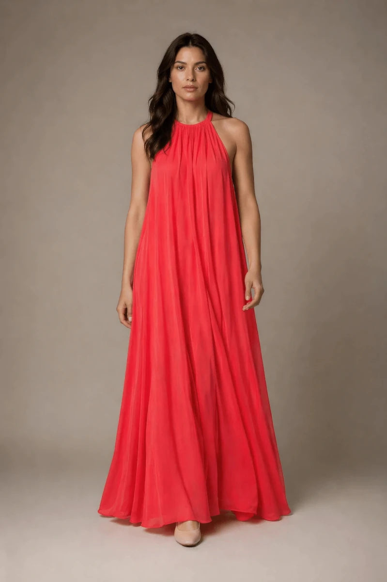 Corallo Halter - Neck Maxi Dress - ELLY
