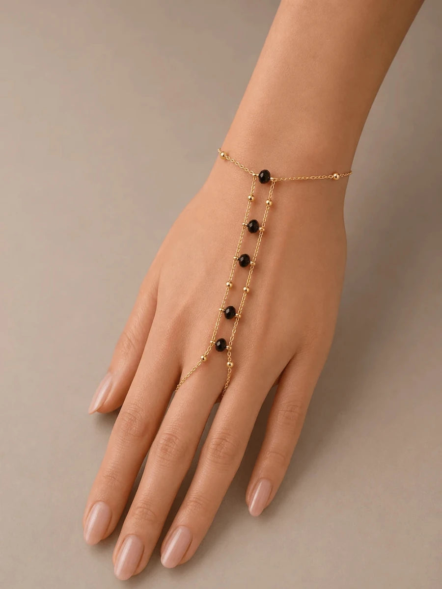 Crystal Chain Bracelet – Gold Plated - ELLY