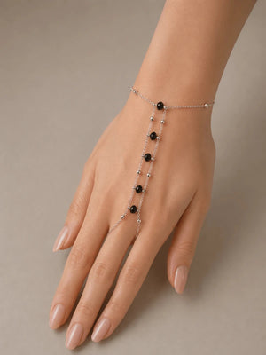 Crystal Chain Bracelet – Silver Tone - ELLY