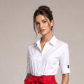 Crystal Cuff White Shirt - ELLY