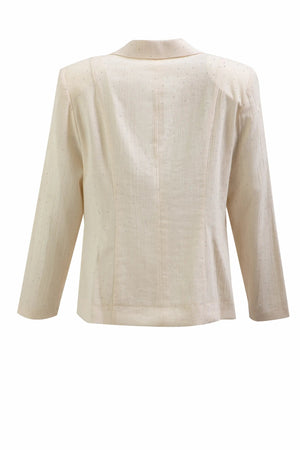 Crystal Embellished Cream Blazer – ELLY - ELLY
